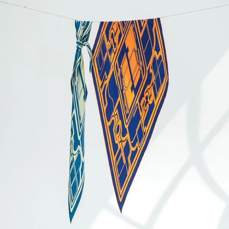 Diamond Shape Silk Scarves