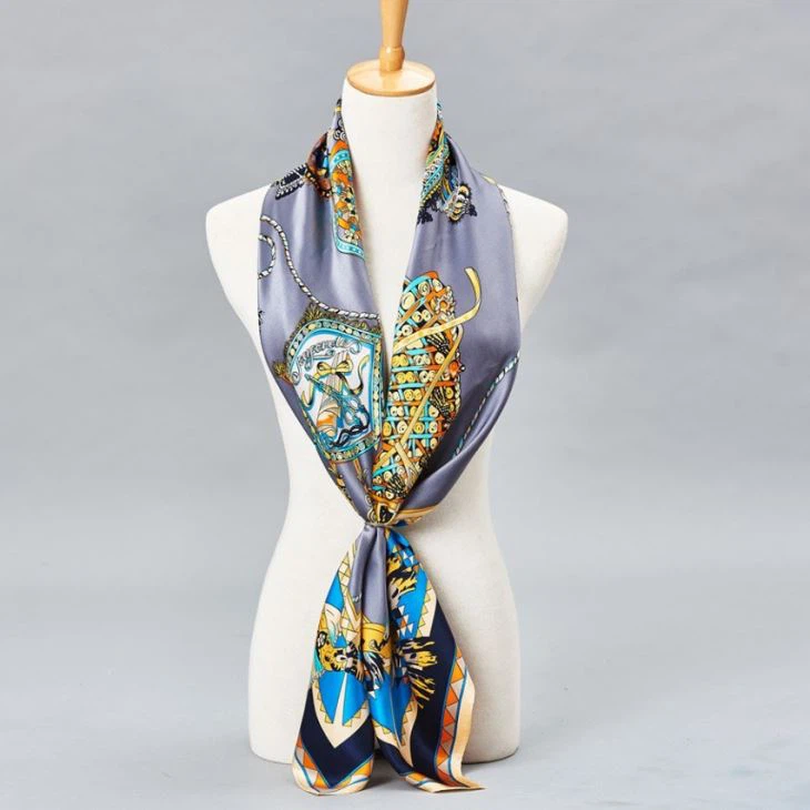 Lady Digital Print Silk Scarf